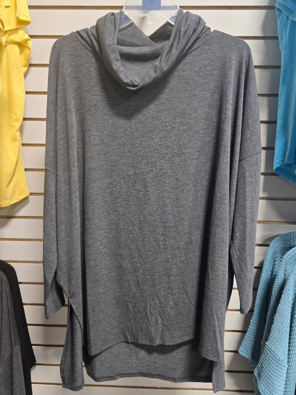 Zanana Grey Cowl Neck Tunic Top | Oversized New With Tags